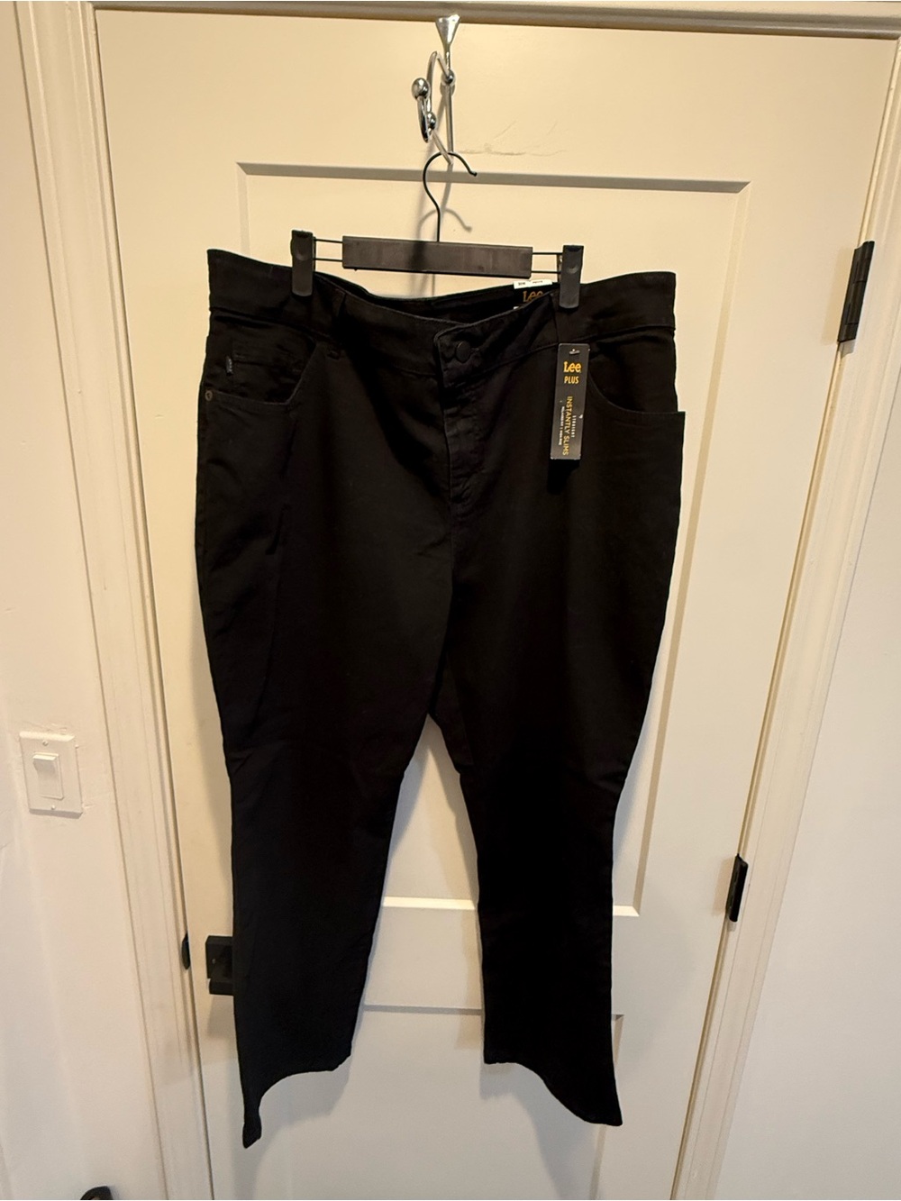 Lee Plus Black Straight Slim Pants